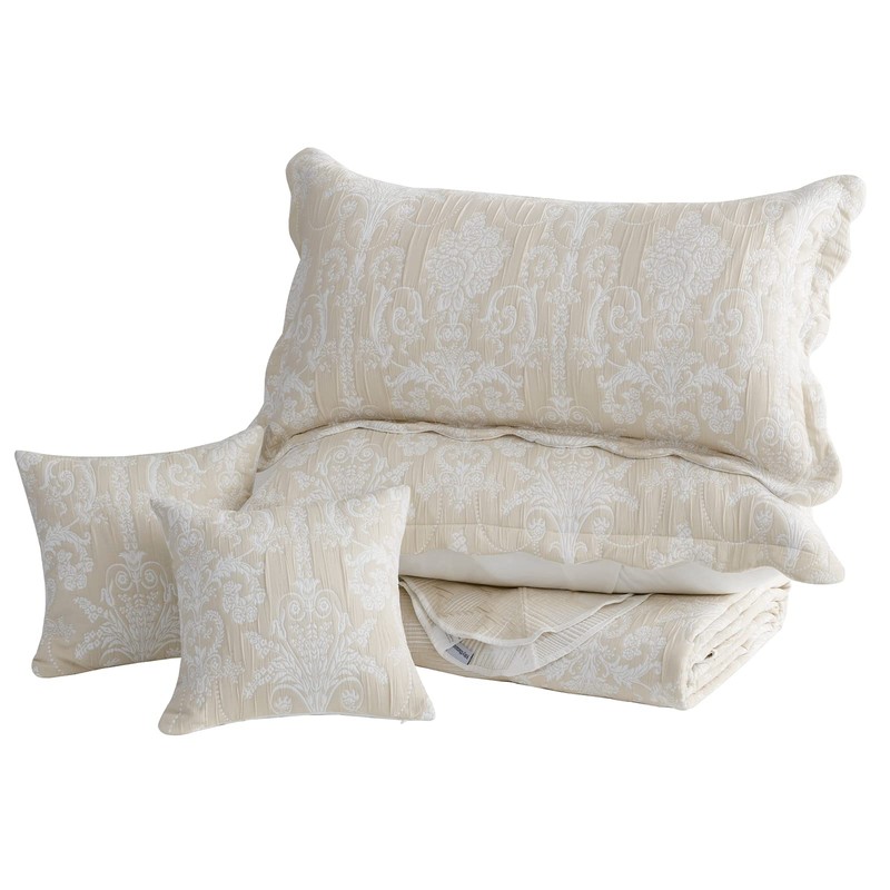 Blythease Oversized King Bedspread, Jacquard Matelasse Damask Pattern Design, Lightweight,