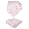 Alizeal Mens Floral Pattern Tie with Flower Printed Pocket Square