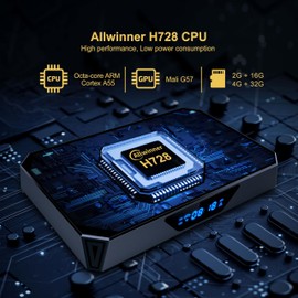 Android 14.0 TV Box X96Q Pro+ H728 Octa-core ARM Cortex A55 Android TV Box 4GB DDR3 RAM 64GB ROM 8K Support 2.4G/5.8G Dual WiFi 6 BT5.0 USB 3.0