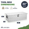 ARKSEN 30" Heavy Duty Aluminum Truck Bed Tool Box, 5-Bar