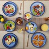 Pokini Blue Stoneware Dinnerware Set, 12 pcs Reactive Glaze Plates