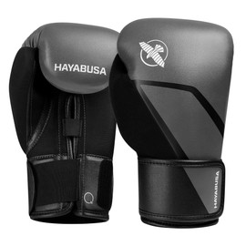 Hayabusa E1 Boxing Gloves for Kids, Youth and Teens - Grey/Black, 8oz