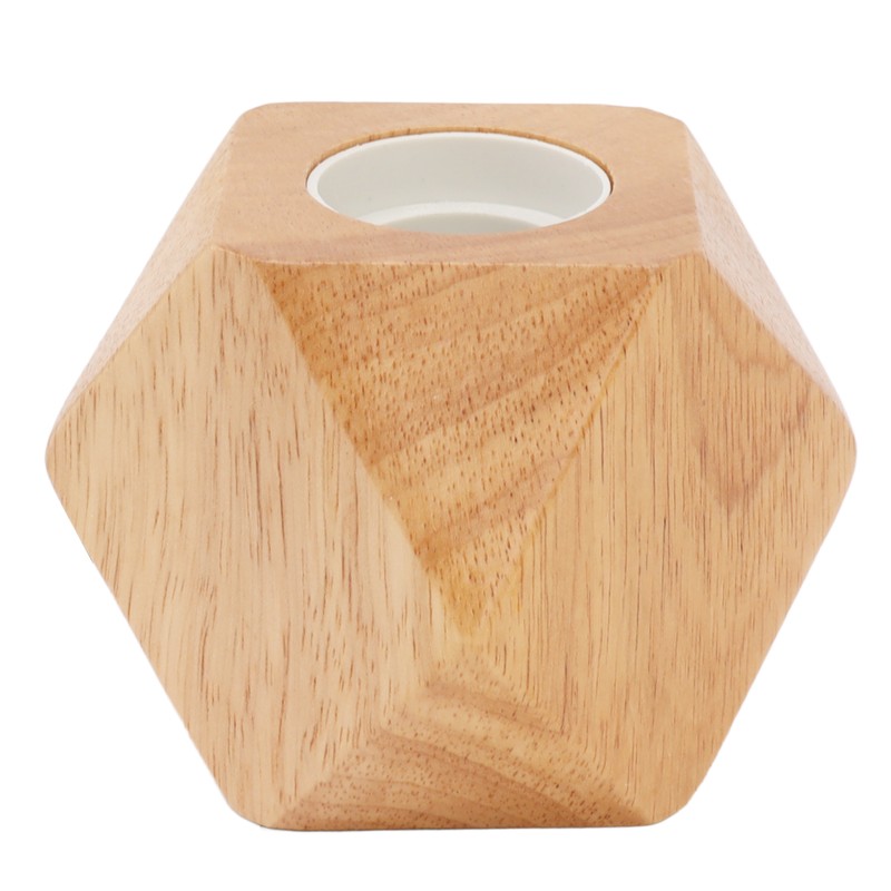 Wooden Diamond Lamp Base E27 Socket Modern Small Wood Table