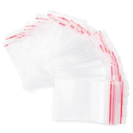 Baxcdyswe Pack of 200 Zip Bags, 40 × 60 mm Ziplock Bags, Baggies, Small Plastic Bags, Packaging Bags, Ziplock Bags, Ziplock Bags, Zip Resealable, Poly Bags, Sealed Zip