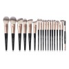 18 Piezas Brochas Set De Brochas Maquillaje Profesional Color Negro
