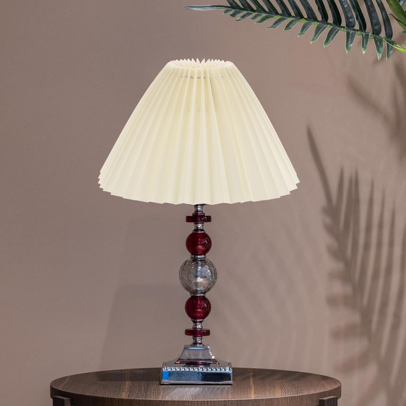 Hemobllo Pleated Lampshade, Small Lampshades, Fabric Lampshade, Table Lampshades for