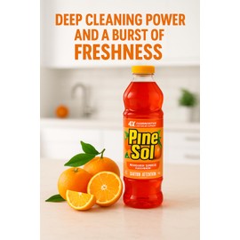 Pine-Sol Multi-Surface Cleaner, 828 mL (28 fl oz) Bottles – Disinfecting All-Purpose Cleaner – 3 Pack (Mandarin Sunrise)