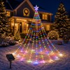 Solar Christmas Tree Waterfall Lights for Outdoor Decor – 9-Strand