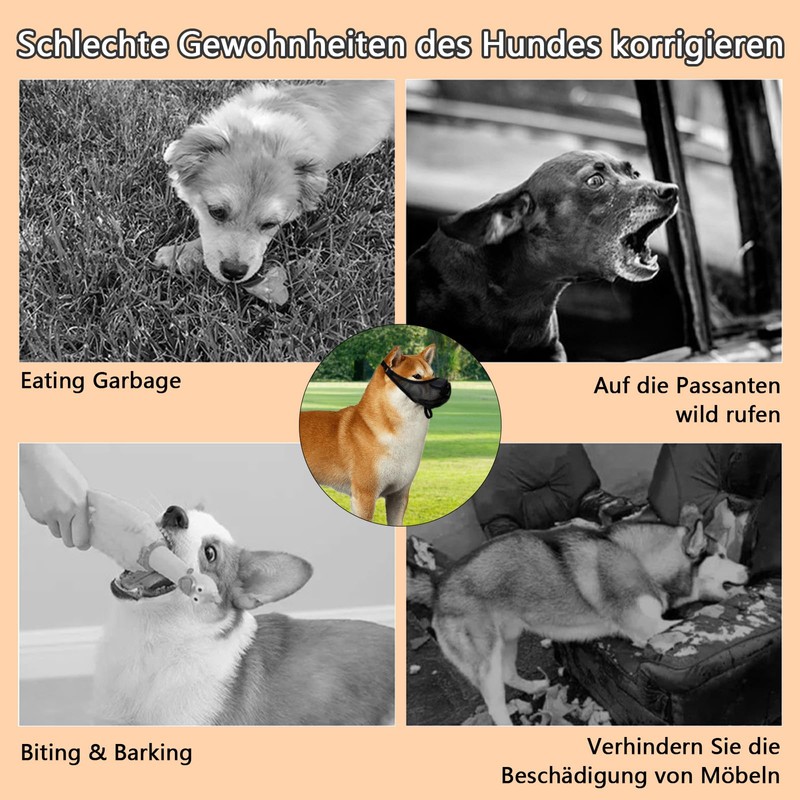 Mesh Dog Muzzle Cover, Muzzle Against Barking with Front Opening