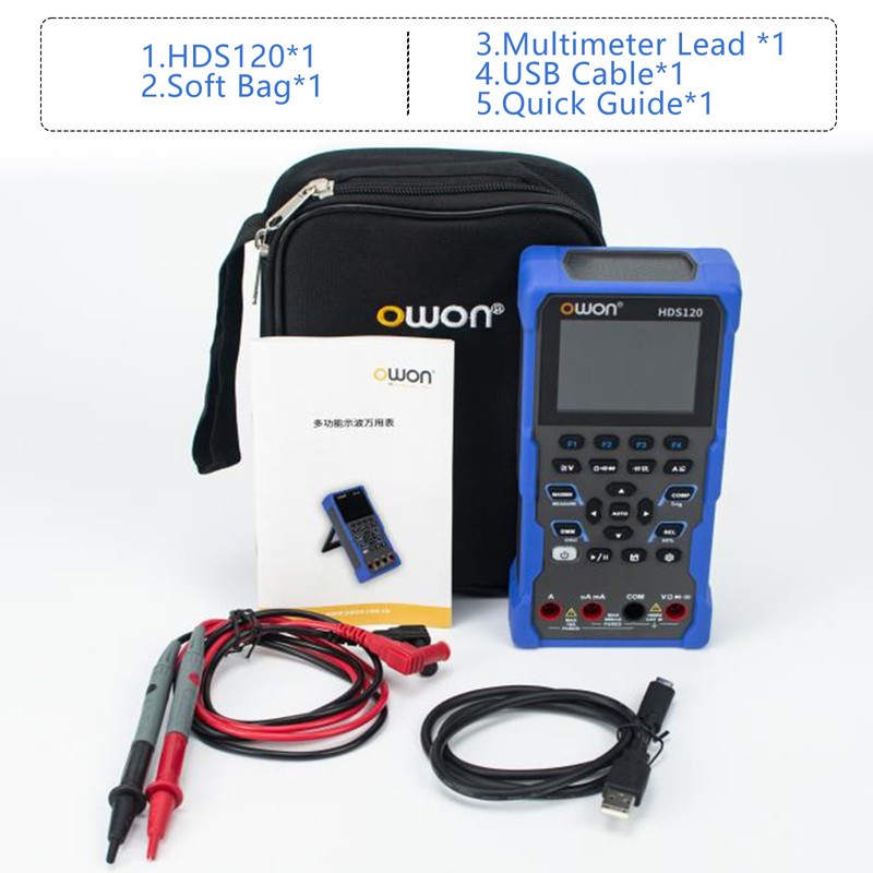 OWON HDS120 2 in 1 Oscilloscope + 4½ Digit Multimeter