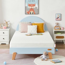OUUI Twin XL Mattress, 5 Inch Green Tea Cooling Gel Memory Foam Mattress in a Box for Kids, Medium Firm, CertiPUR-US Certified