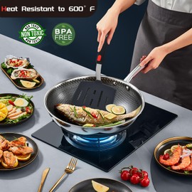 Kitchen Utensil Set, 12 Pieces Heat Resistant Silicone Spatula Set for Nonstick Cookware, Include 6 Spatula Turner & 6 Kitchen Scraper, Cooking Utensils Set for Baking Scraping Mixing (Black)