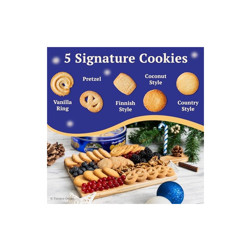 Royal Dansk Danish Butter Cookies, Premium Assorted Cookies in a