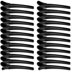 24 Pcs Alligator Hair Clips for Styling, Black Creaseless Hair Clips for Women Duckbill Clips for Sectioning, Salon, Makeup, Roller