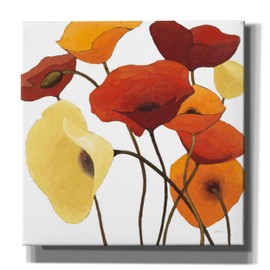 Epic Graffiti 'Up One on White Yellow' by Shirley Novak, Canvas Wall Art, 12"x12"