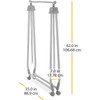 Foldable Garment Rack - Rolling Clothes Rack - Adjustable Height