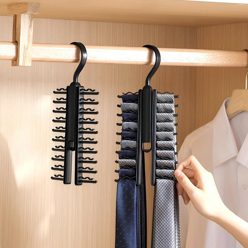 ZSMJAER Tie Holder, Adjustable Tie Holder, 20 Hooks, Does Not