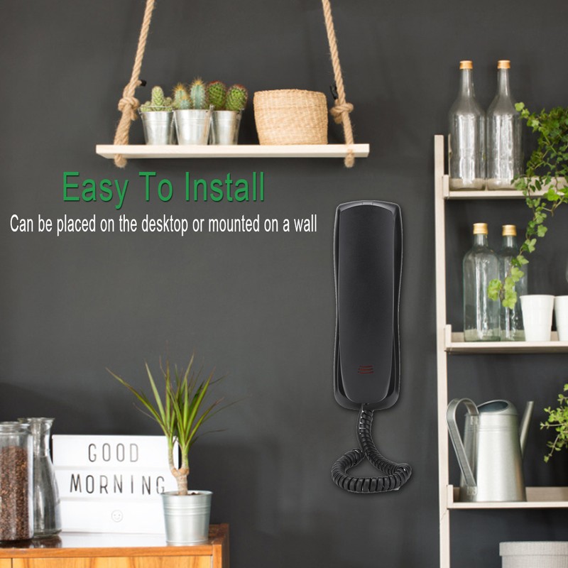 KX T628 Black for English Wired Desktop Wall Phone Landline