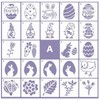 Pack of 24 Easter Stencils Set, Stencils Easter, Plastic Drawing