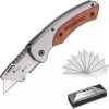 WORKPRO Folding Utility Knife Stainless Steel Head & Liner Lock