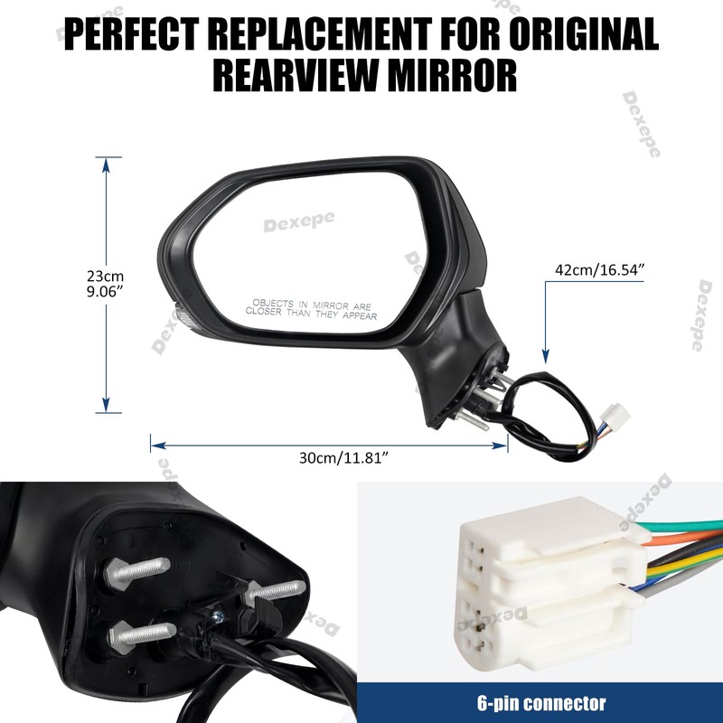 Dexepe Driver Side Mirror Assembly Compatible with Toyota Camry 2018-2024
