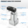 TAILONZ PNEUMATIC Right-Turn Cylinder Pneumatic Rotation Angle of 90 Degrees,