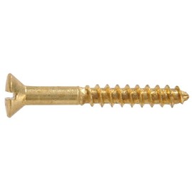 Hillman 1167 Brass Oval Head Slotted Wood Screw 8 x 7/8 in. 30-Pack
