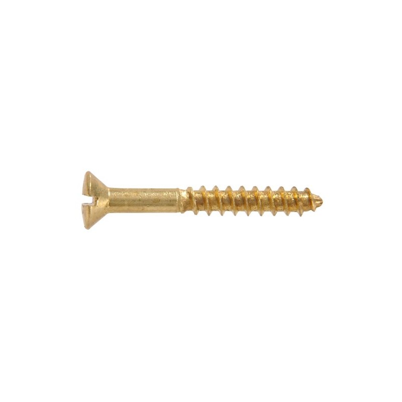 Hillman 1167 Brass Oval Head Slotted Wood Screw 8 x