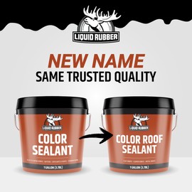 Liquid Rubber Color Roof Sealant- Elastomeric Waterproof Coating for Flat, Low-Slope & Metal Roofs, Flexible UV-Stable Membrane, Medium Brown, 1 Gallon