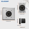 ELEGRP 50 Amps Range Power Receptacle,125/250V Flush Mounting Power Outlet