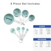 BLEWAY Easy to Read Measuring Cups & Spoons Set for