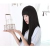 J-Cube Black Hair Wig Long Straight Bangs