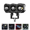 2pcs Motorcycle LED Spotlight White Yellow Dual Light Aluminum IP68