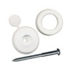 10 x White 25mm Thick Polycarbonate Sheet Fixing Buttons to