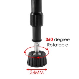 CAPART Tripod Rubber Feet 3/8 Replacement for Camera Telescope Tripod Monopod Stand, 360° Rotatable Ball Head Design Non Slip Feet with Stainless Steel Center Shaft (34mm)
