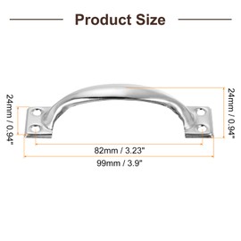 sourcing map Gate Handle Pulls, 2Pcs 4-inch/99mm Long Door Pull Handles with Screws for Cabinet Drawer Hardware Handles Pulls