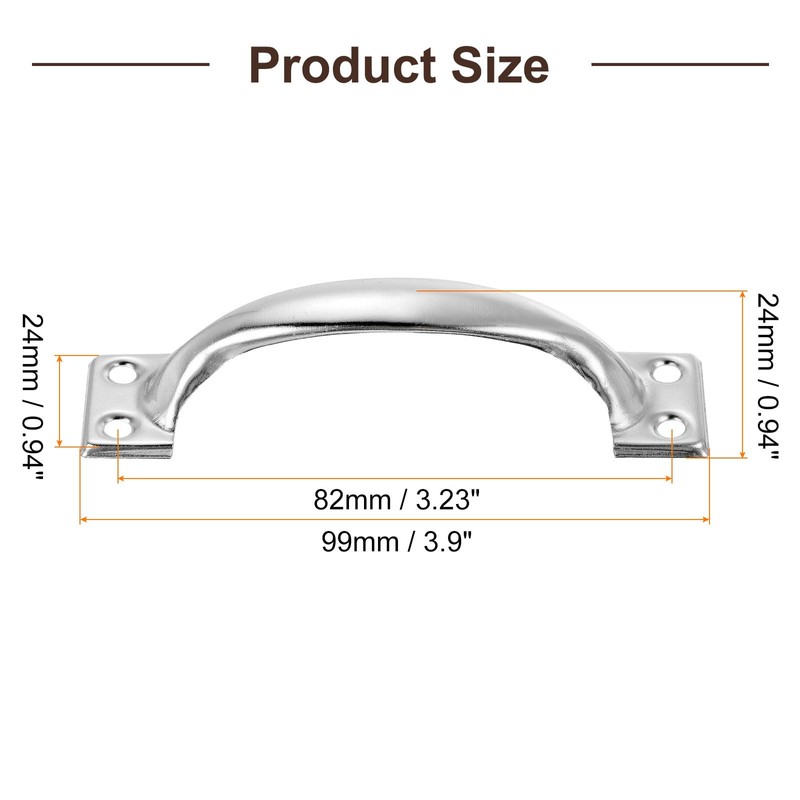sourcing map Gate Handle Pulls, 2Pcs 4-inch/99mm Long Door Pull