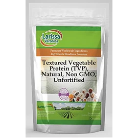 Larissa Veronica Textured Vegetable Protein (TVP), Natural, Non GMO, Unfortified (16 oz, ZIN: 525001) - 2 Pack