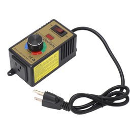 AC Motor Speed Controller Electronic Voltage Regulator Stepless Speed Control Switch with Overload Protection Fan Speed Controller Adjustment Resistor US Plug AC100-120V