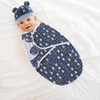3 Sets Baby Swaddle Sleep Sack with Hat Set, Soft