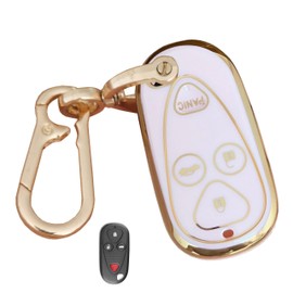 QIXIUBIA Keyless Entry Remote for Acura Key Fob Cover Protective Gloves Fits for Acura CL RL TL TSX RSX Smart Key (Pink-Gold)