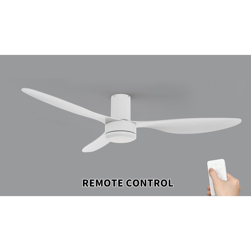 Carro 52 Inch Ceiling Fan without Lights Flush Mount, Small
