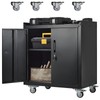 EliteEdge Garage Storage Cabinet with Wheels, 2 Door Tool Cabinet