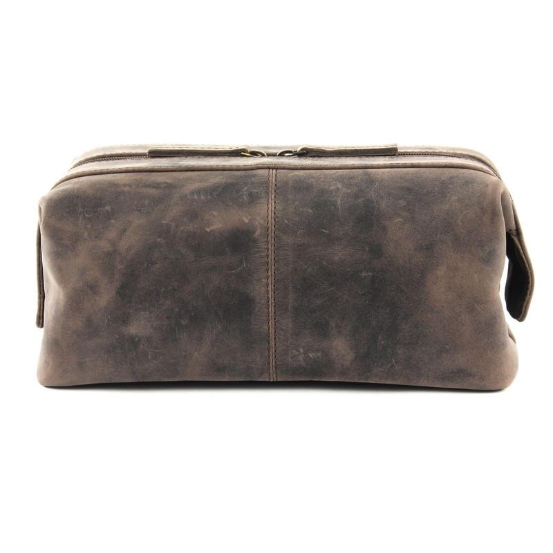 Bruno Banani All Over 020276 Toiletry Bag Genuine Leather Brown