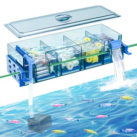 BINANO Multi-Stage Hang-On-Back Aquarium Filter for 20-50 Gallon Fish Tanks Waterfall Oxygenation & Ultra-Quiet HOB Filter System with Splash Guard & Dual Mounting(13 Inch)