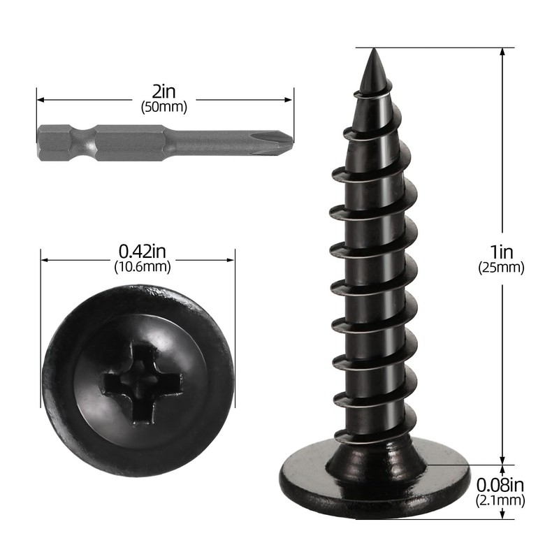 #10 x 1 (100 PCS) Modified Truss Head Wood Screws,