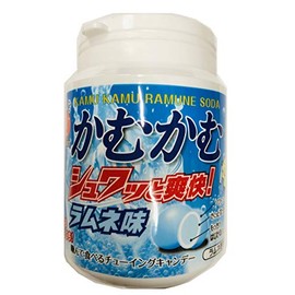 かむかむシュワッと爽快! ラムネ味(ボトル) 120g ×3個 キャンディ