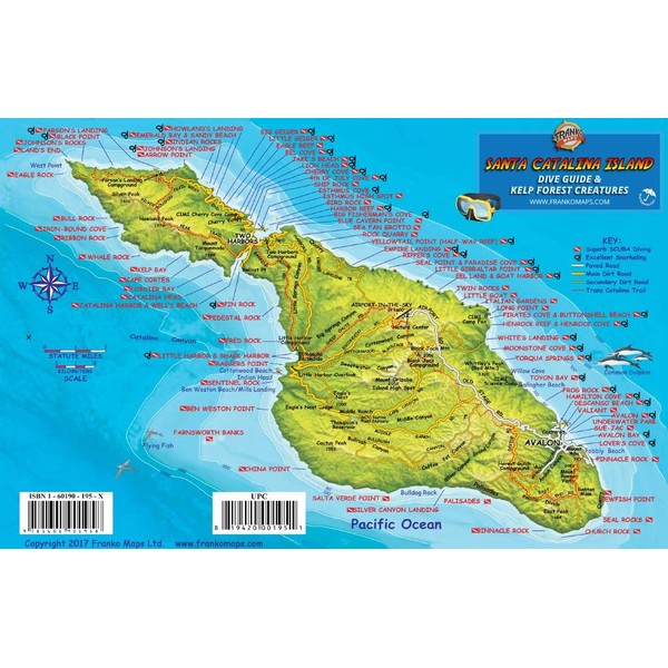 Franko Maps Santa Catalina Island Fish ID for Scuba Divers and Snorkelers