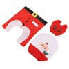 3Pcs Santa Toilet Seat Cover Rug Water And Tank Cover