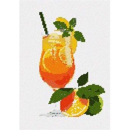 Pepita Needlepoint kit: Orange Crush Cocktail, 7" x 10"